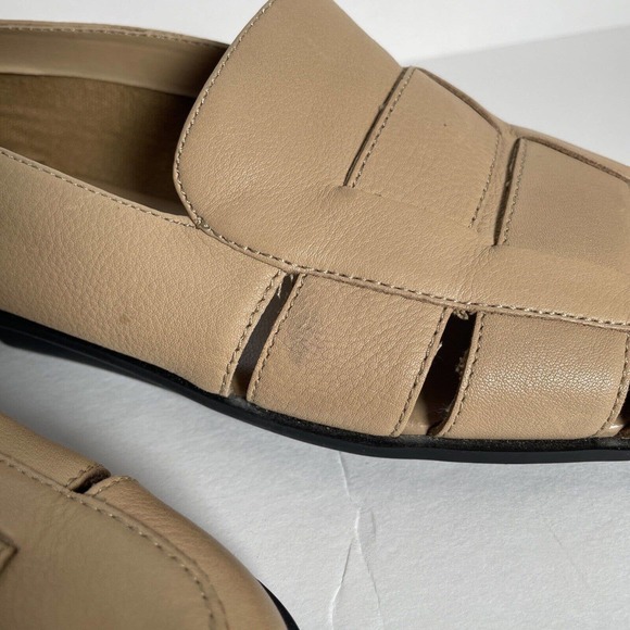 Aerosoles Aerology Flex Flat Slots Of Fun 8 M Beige Tan Leather Woman’s Shoes - Picture 11 of 13